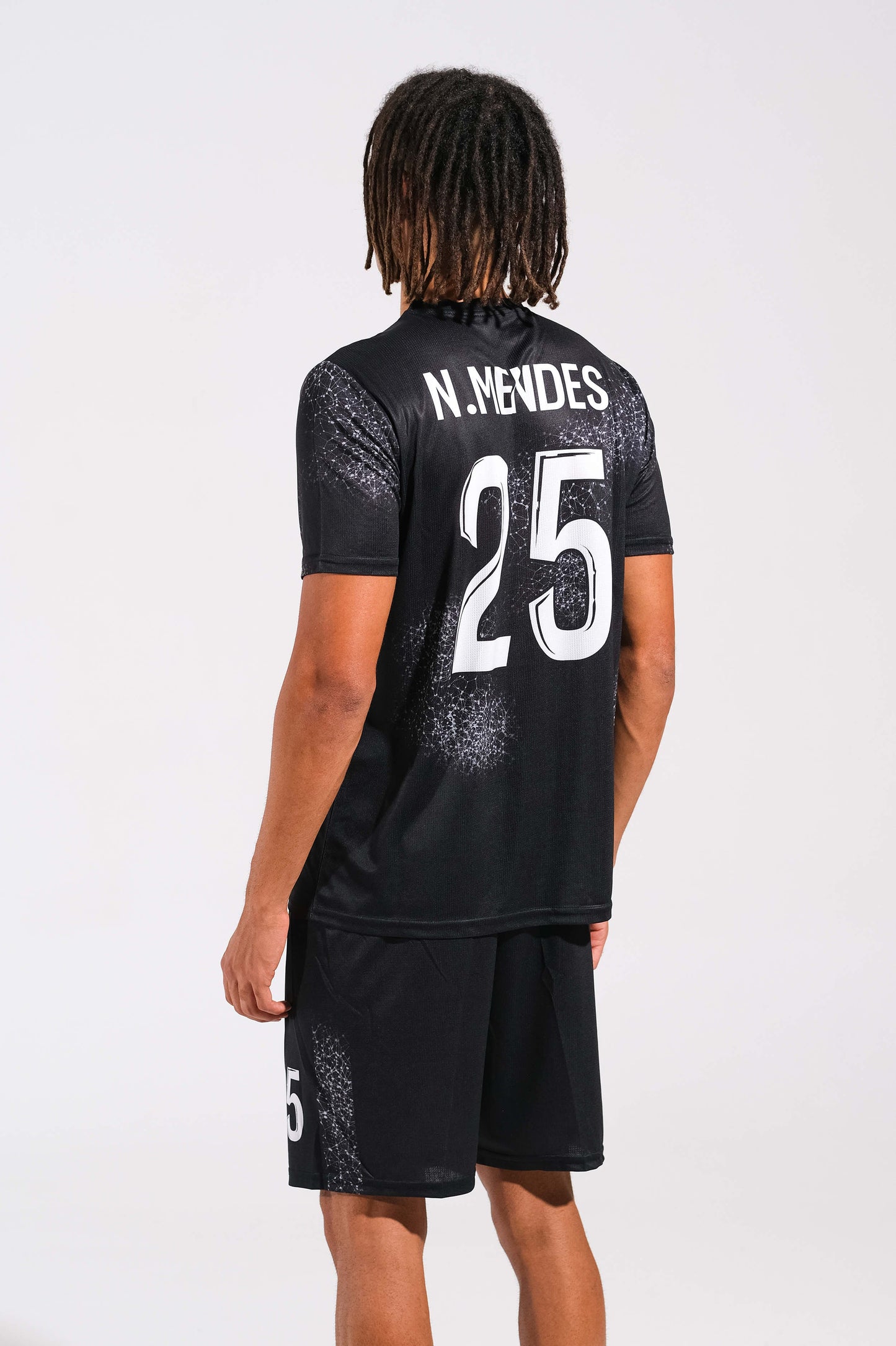 Fußball Trikot gestalten mit Rückennummer – schwarz