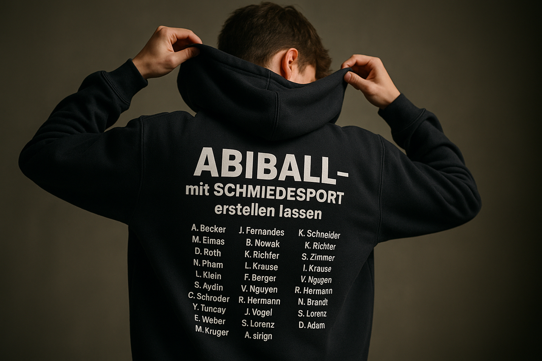 Abi-Shirt mit Jahrgangslogo und 3D-Brustlogo