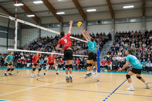 Digitaler Entwurf eines individuellen Volleyball Trikots mit Teamfarben und Vereinslogo – Schmiedesport Designservice